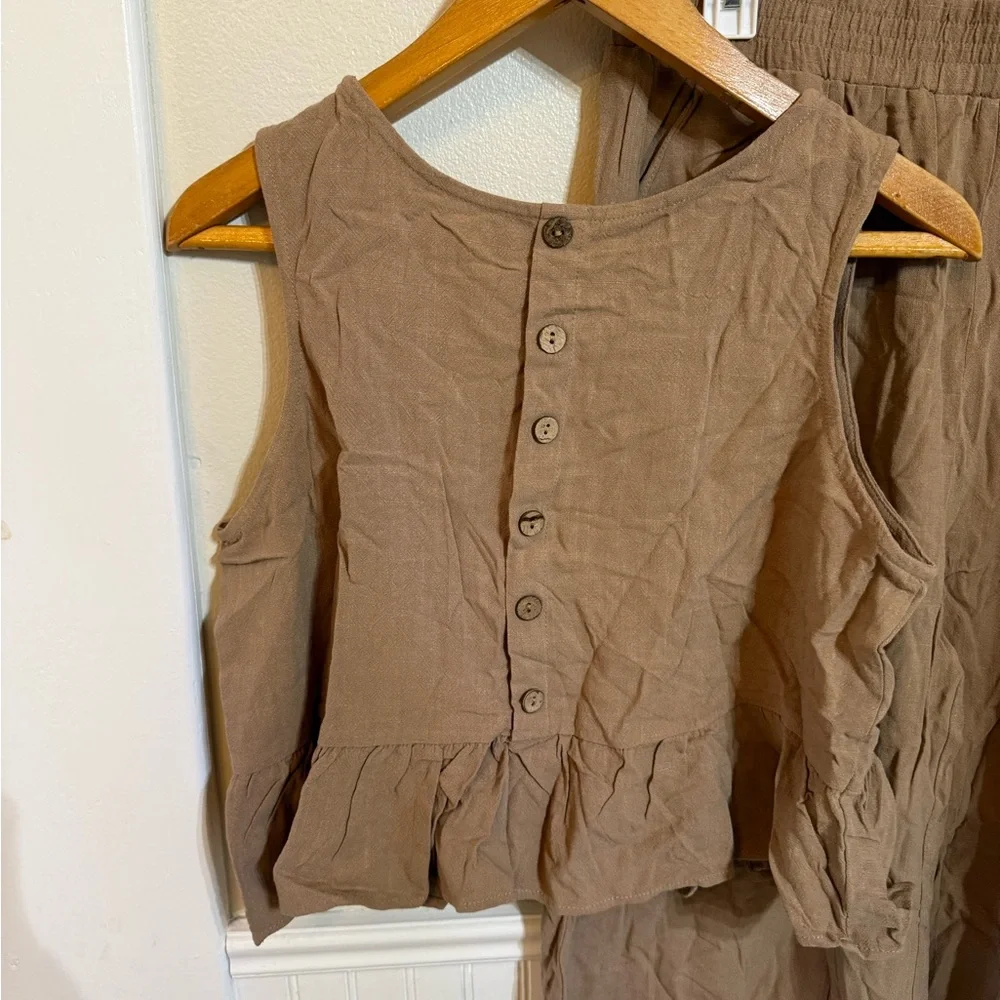 NWT Anrabess Brown Sleeveless Top and Pants Set - Picture 7 of 10